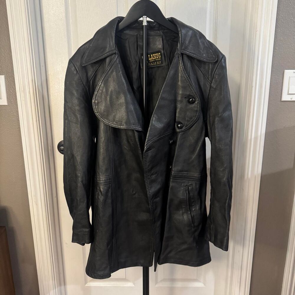 Lands-end Black Coat Sz Medium